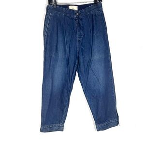 cqy relaxed fit crop jeans